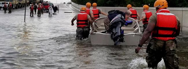 Flooding in the Houston area from Hurricane Harvey brought a change in thinking and policy. (Image courtesy of U.S. Army)