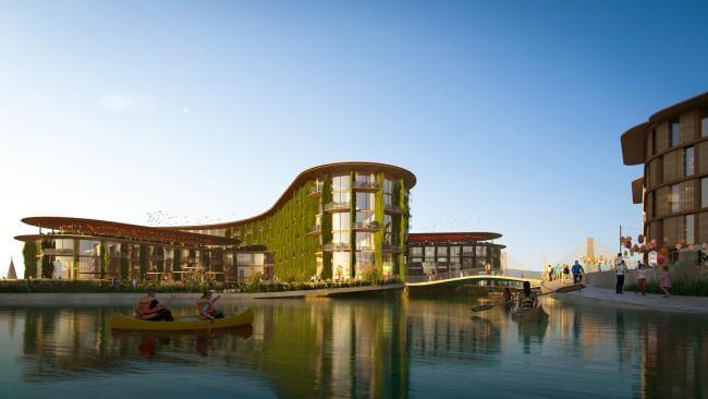 Floating city prototype (Rendering courtesy of BIG/OCEANIX)