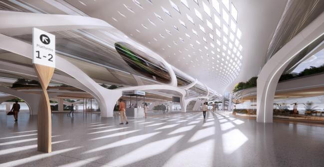 Hyperloop station (Image courtesy of Delft Hyperloop)
