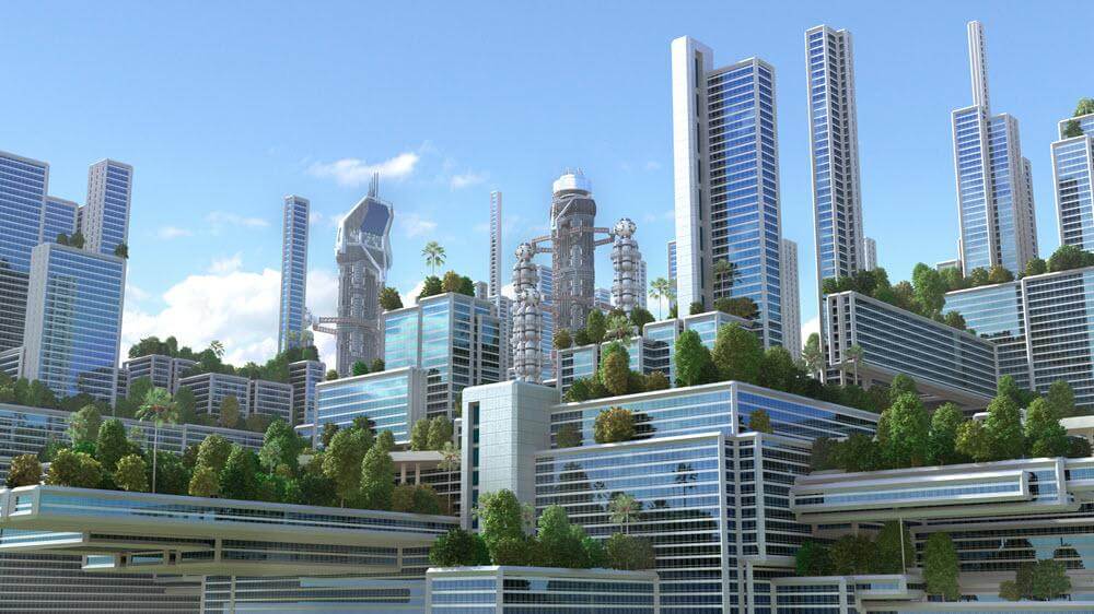 image of futuristic sustainabile city